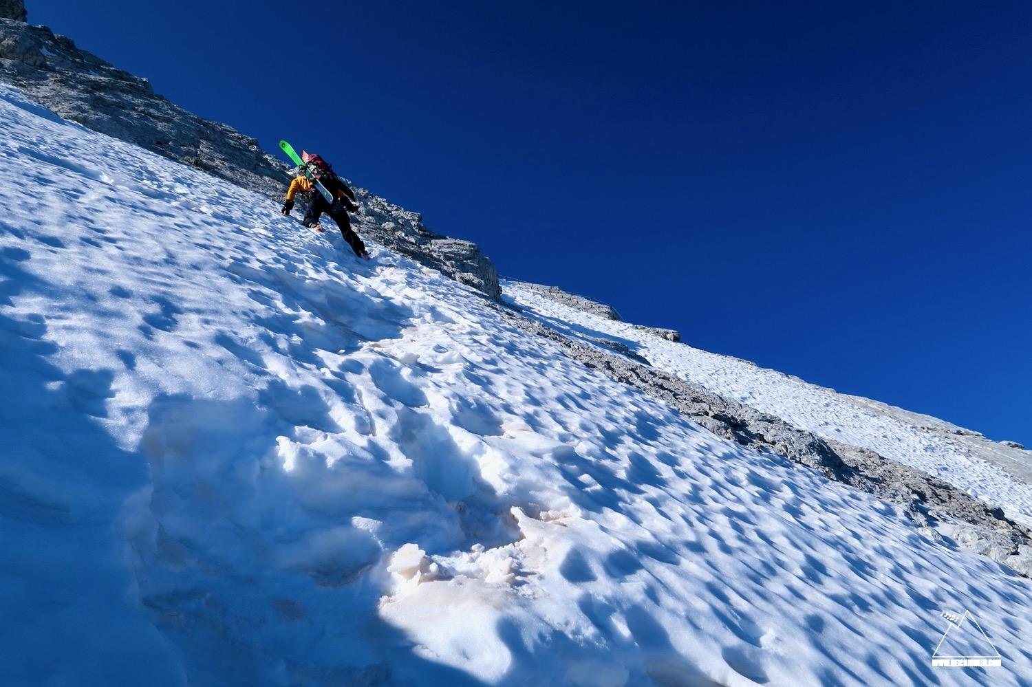 Aufstieg Firnrinne Alpspitz-Ferrata
